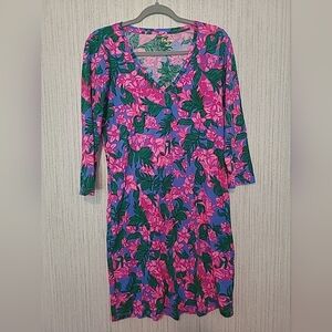 Lilly Pulitzer Size Medium Floral And Animal Print Dress